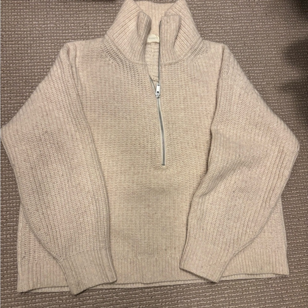 Everlane Cream Half-Zip Women's Sweater